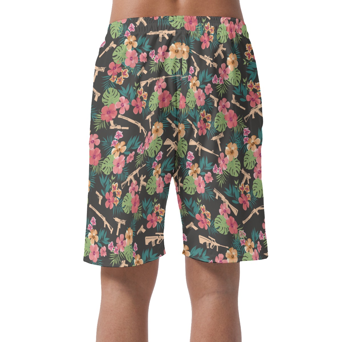 Men's Tropical Gun Hawaiian Beach Shorts