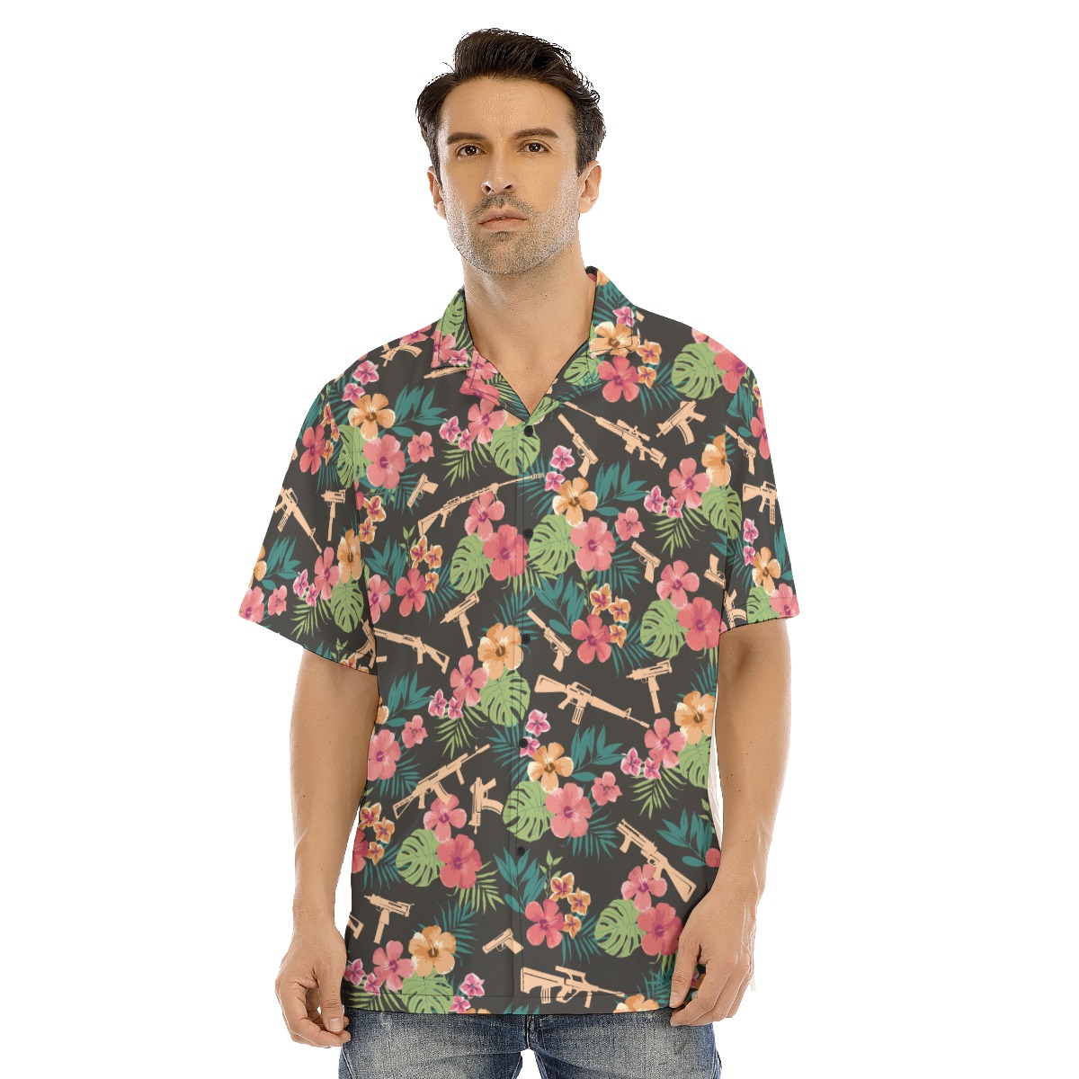 Men's Tactical Gun Hawaiian Shirt - variant image 1