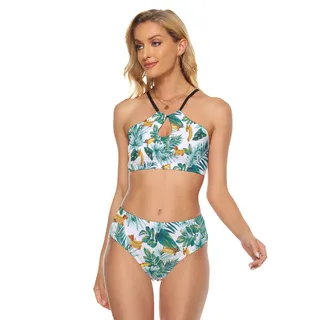 Funny Dachshund Hot Dog Floral Cami Swimsuit For Women