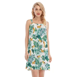 Funny Hot Dog Dogs Hawaiian Cami Dress For Women