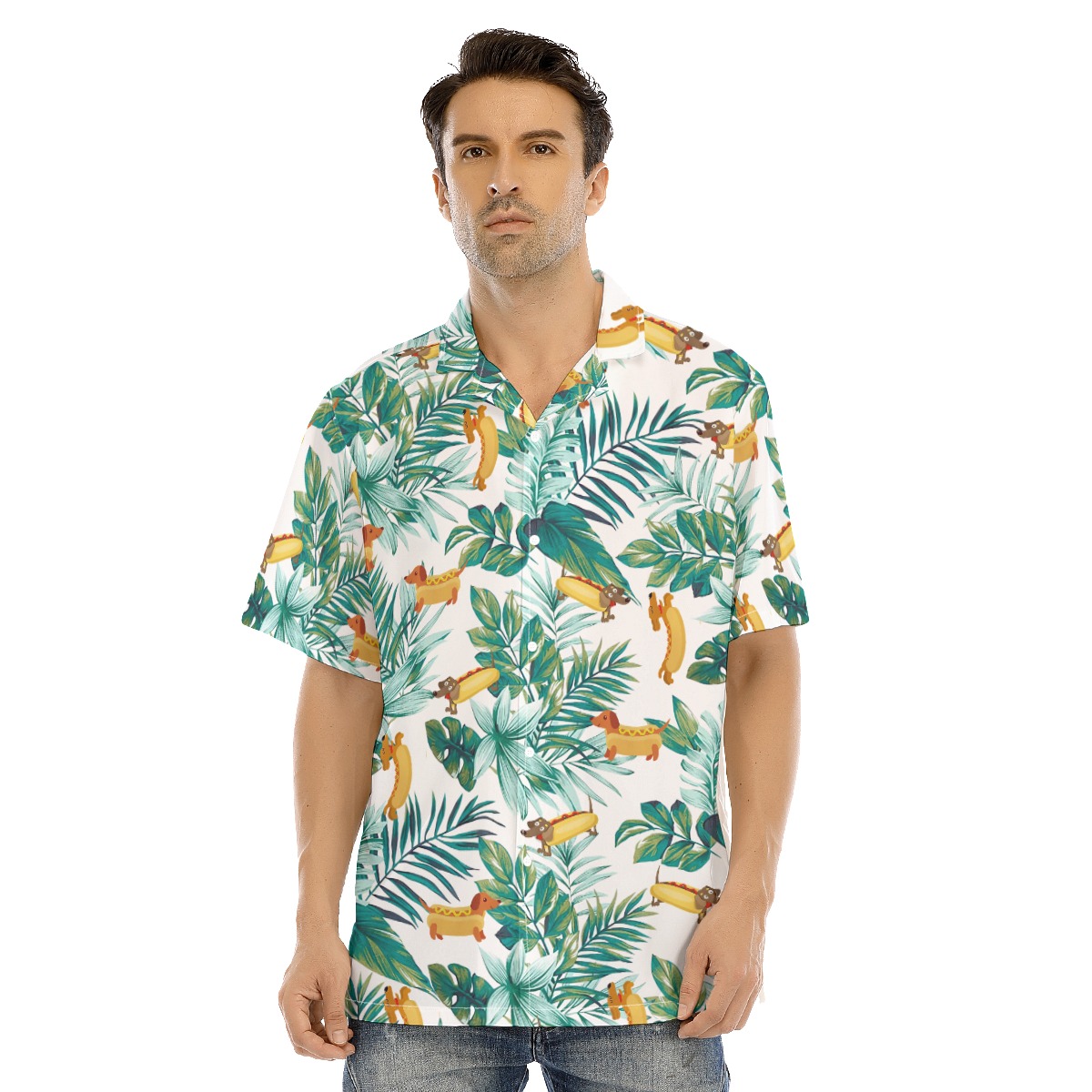 Funny Dachshund Tropical Hawaiian Shirt - variant image 1