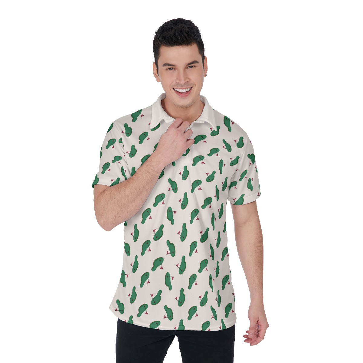 Course Pattern Golf Shirt For Men - variant image 1