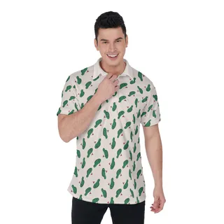 Course Pattern Golf Shirt For Men