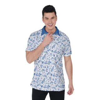 Golf Equipment White Polo Shirt For Men