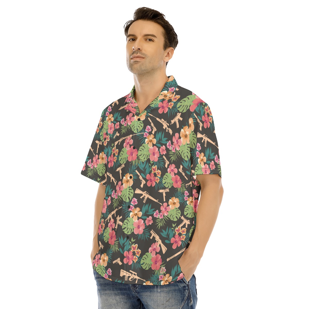 Men's Tactical Gun Hawaiian Shirt