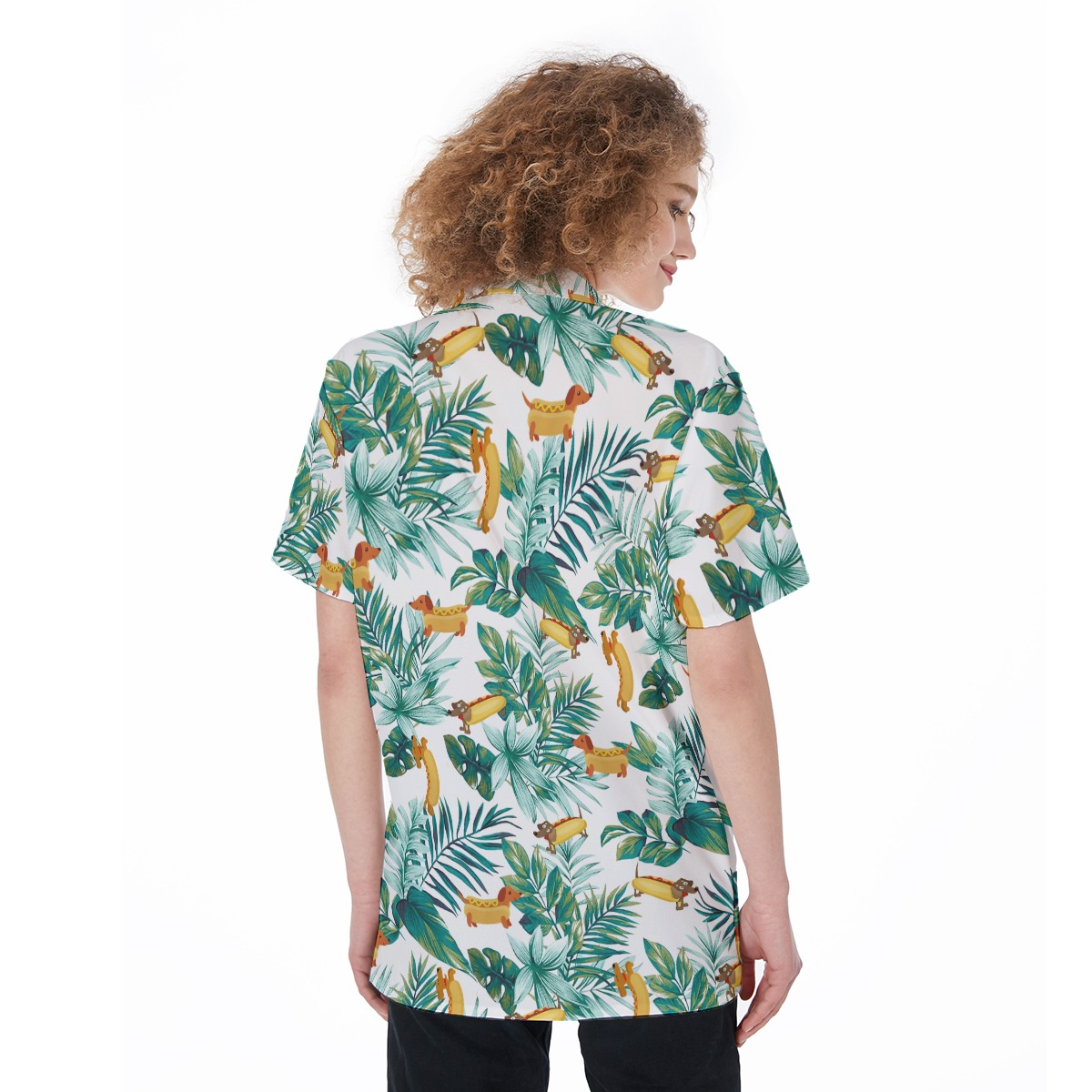 Funny Dachshund Women's Hawaiian Shirt
