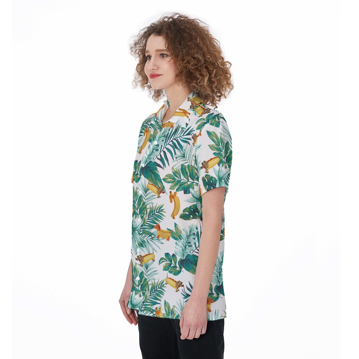 Funny Dachshund Women's Hawaiian Shirt