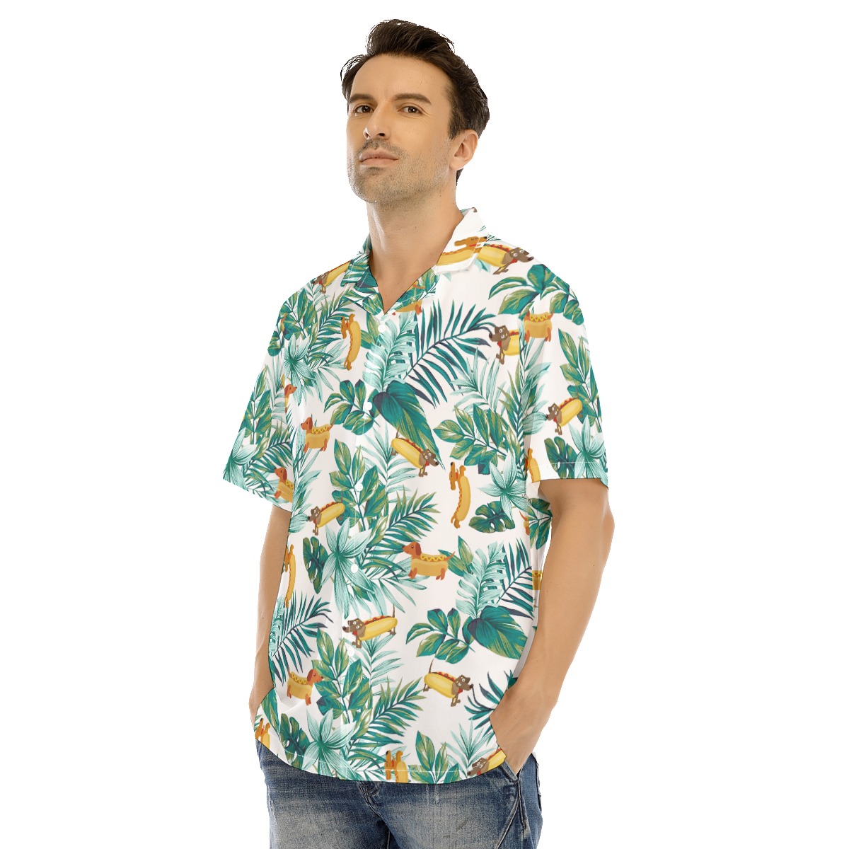 Funny Dachshund Tropical Hawaiian Shirt