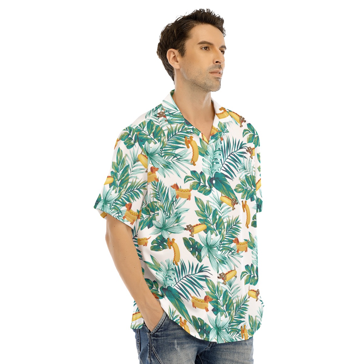 Funny Dachshund Tropical Hawaiian Shirt