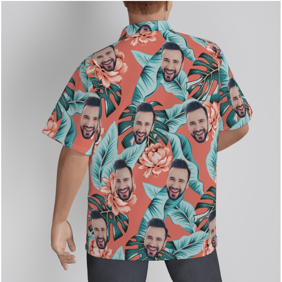 Unique Floral Hawaiian Shirt With Multiple Face