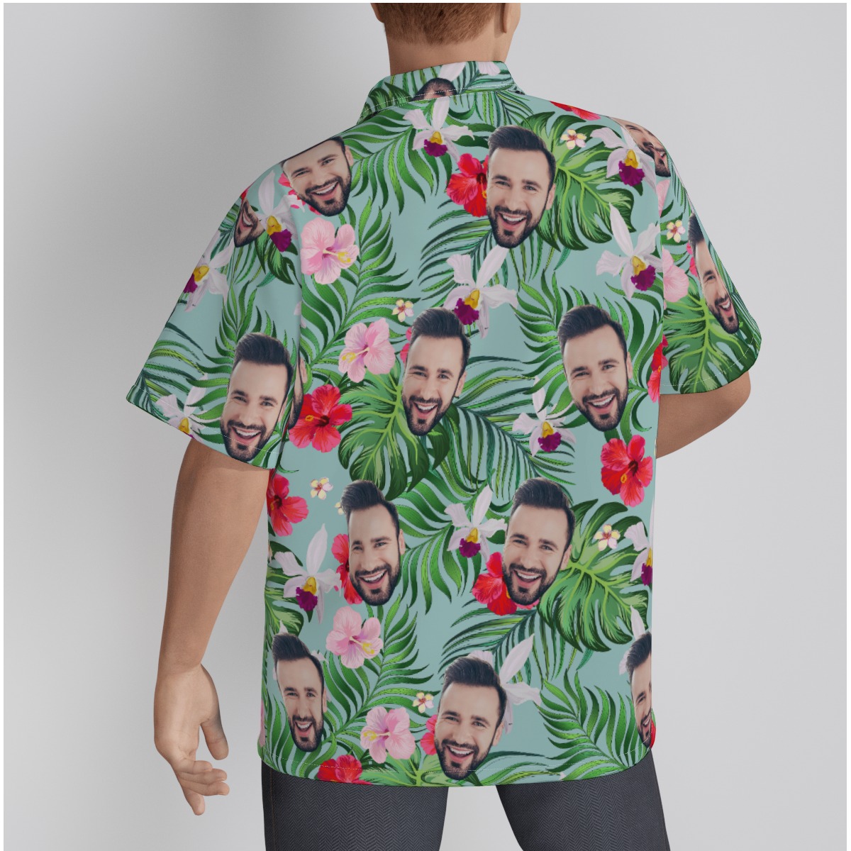 Flower Hawaiian Shirt With Custom Face