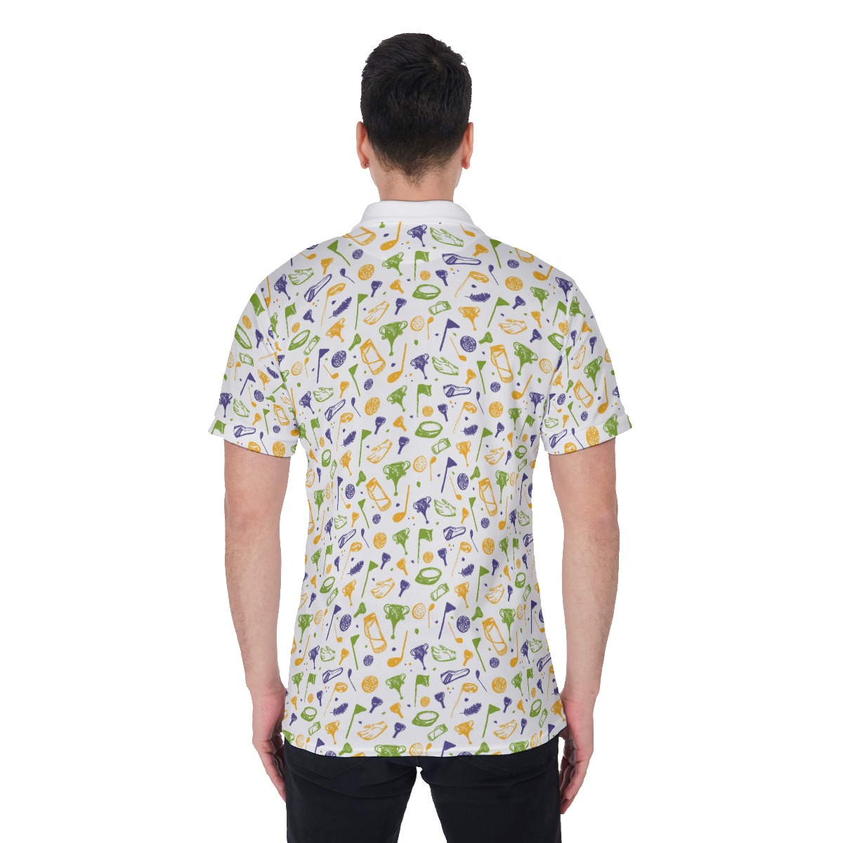 Unique Golf Themed Men's Polo Shirt