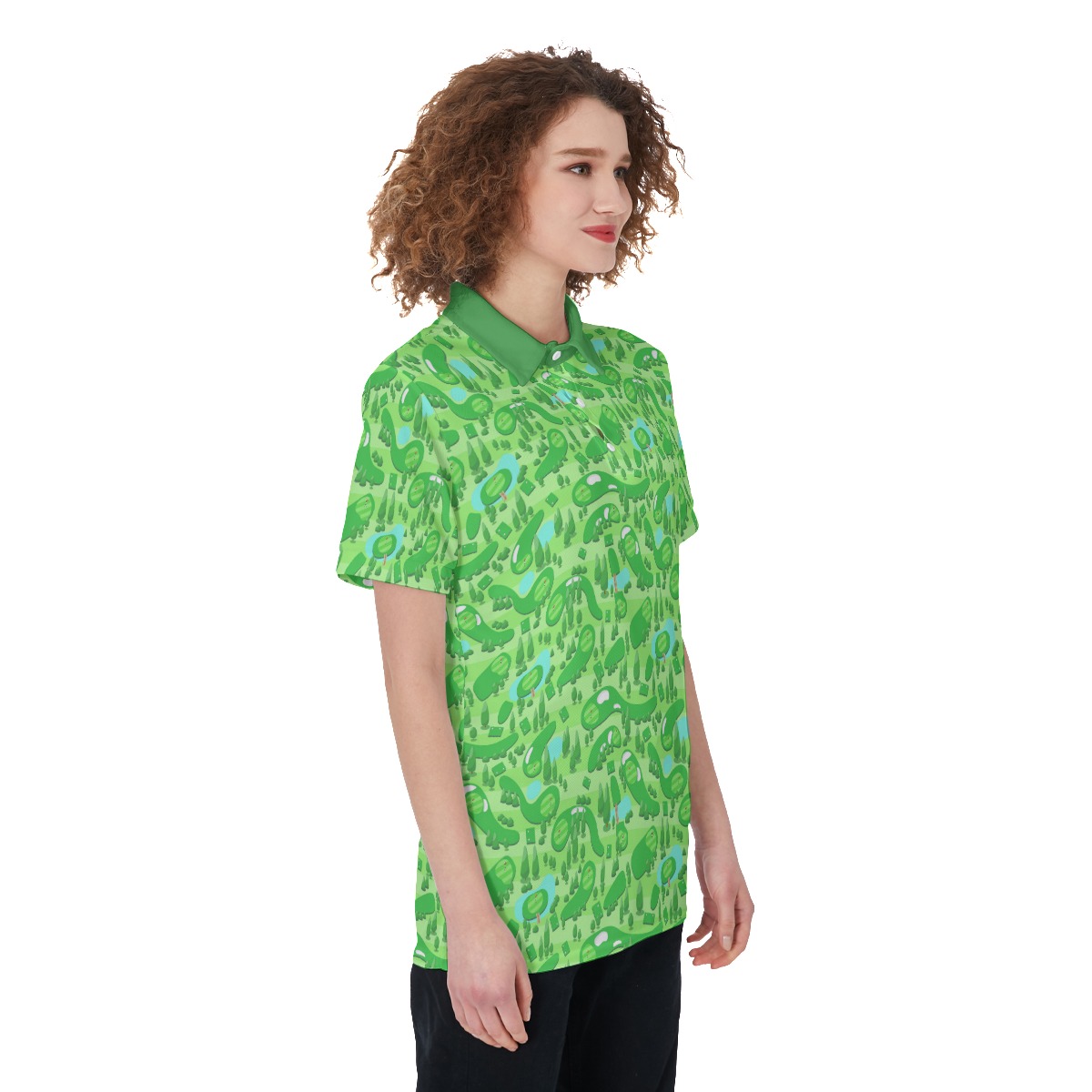 Green Golf Courses Women's Golf Shirt