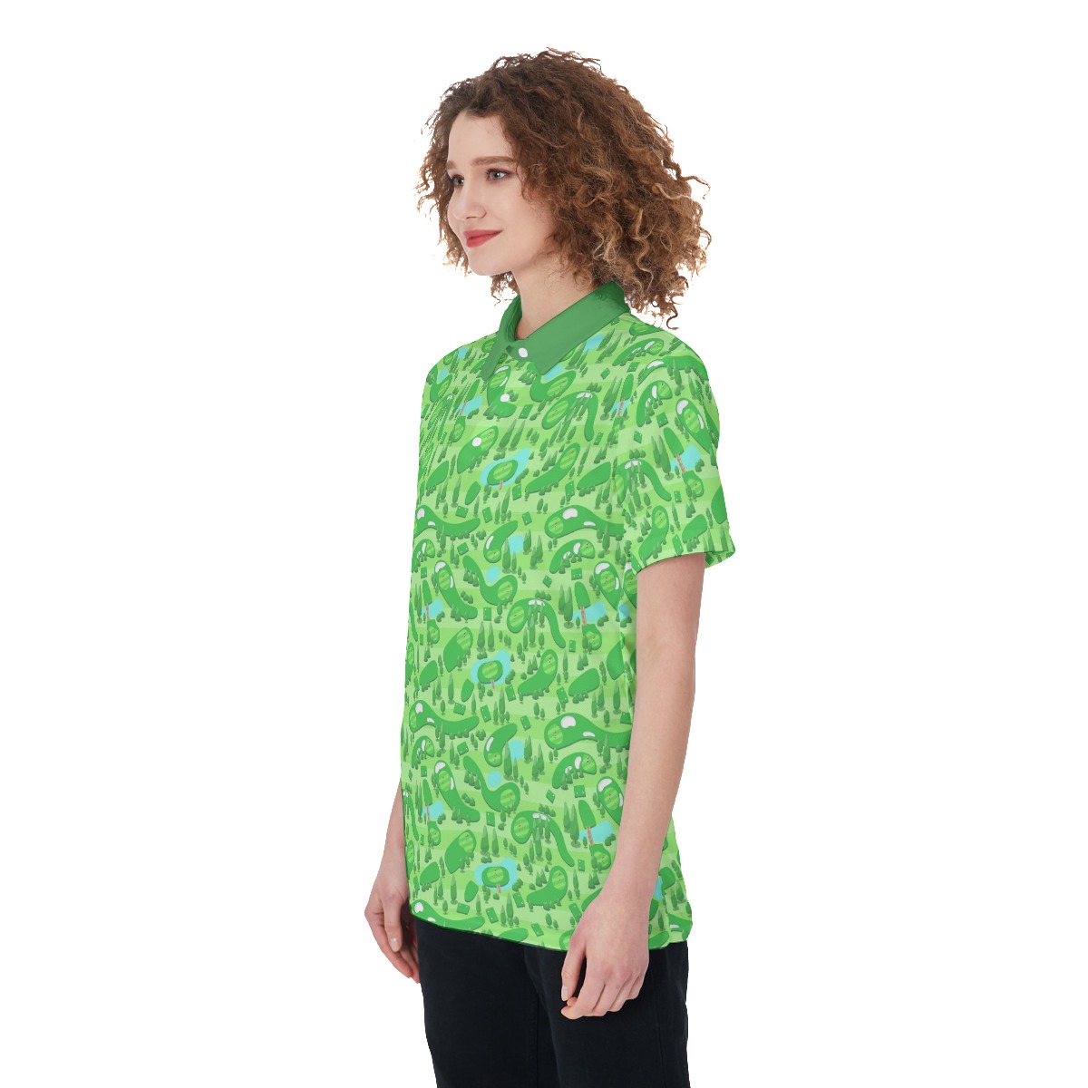 Green Golf Courses Women's Golf Shirt