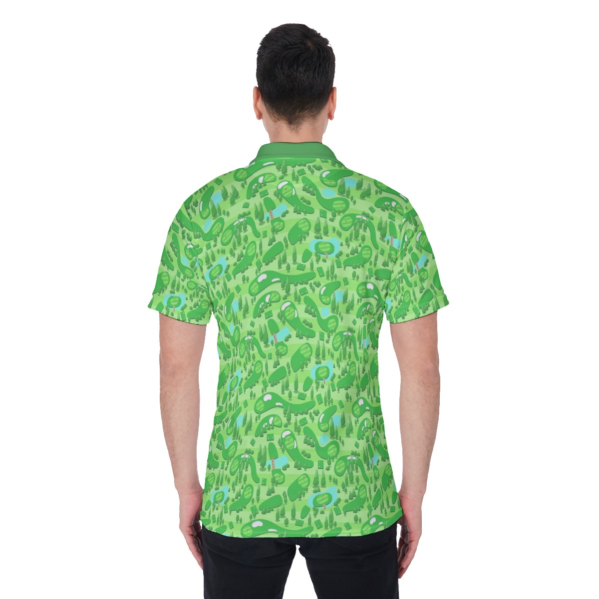 Golf Course Green Polo Shirt For Men