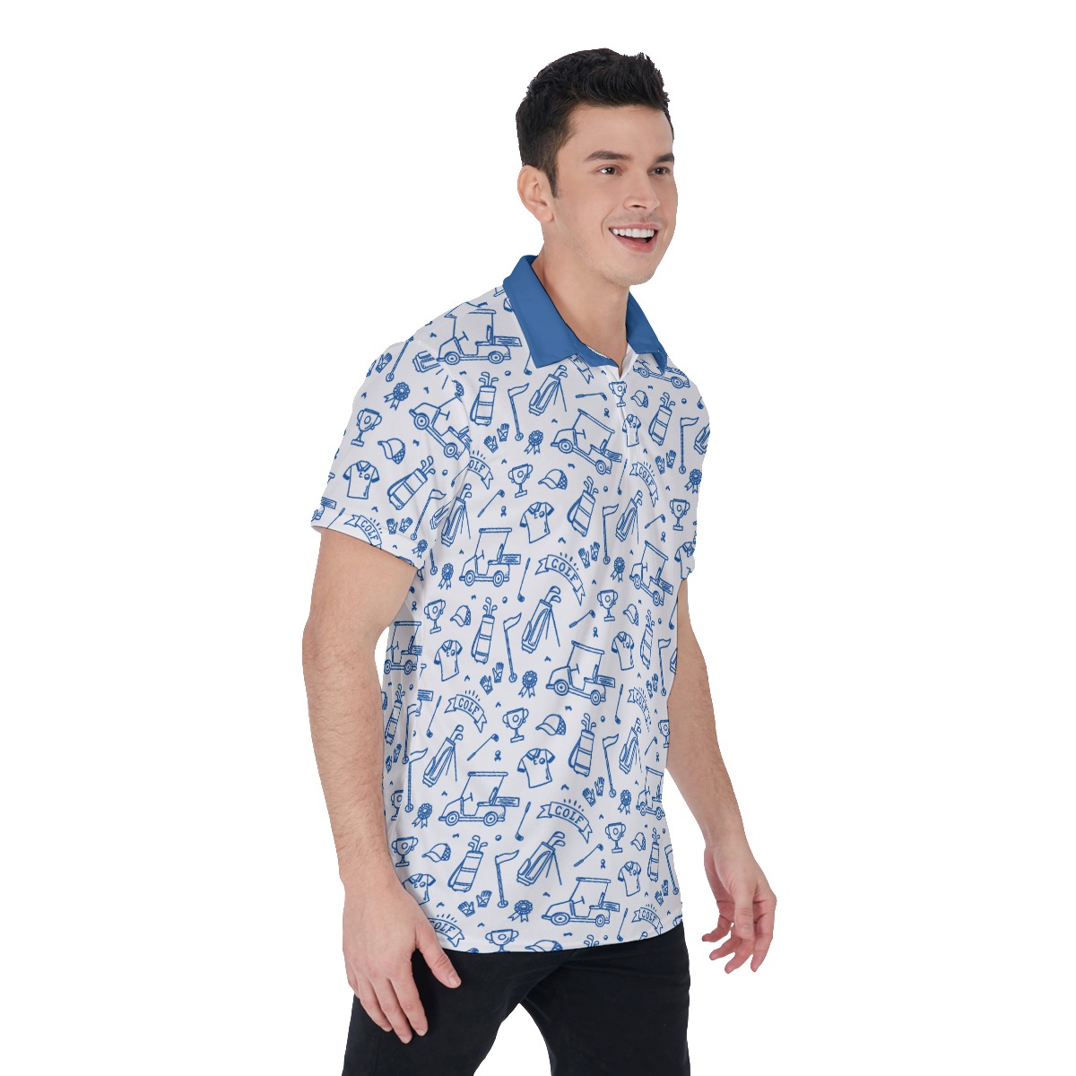 Golf Equipment White Polo Shirt For Men