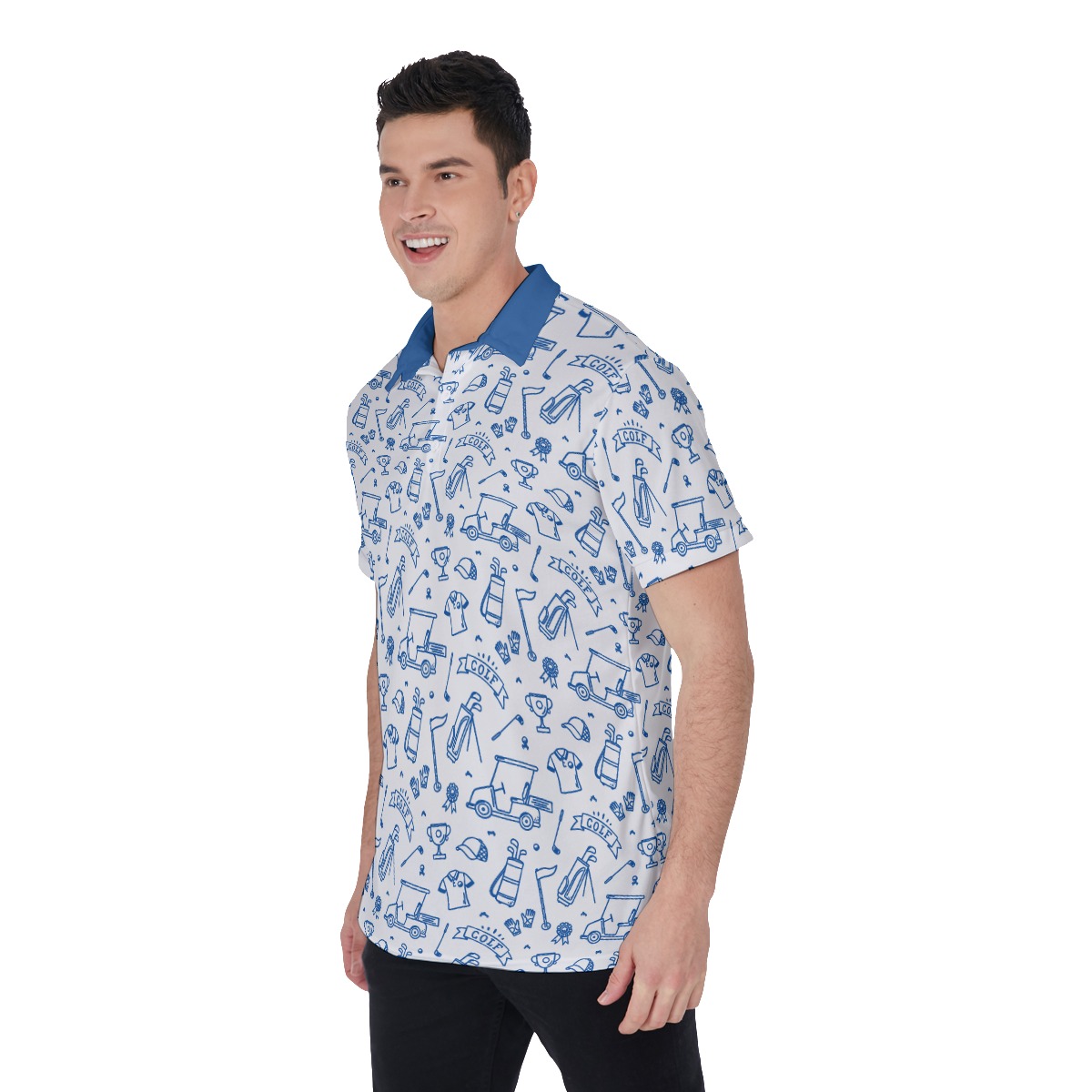 Golf Equipment White Polo Shirt For Men