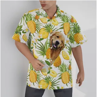 Funny Custom Dog Face Hawaiian Shirt For Men