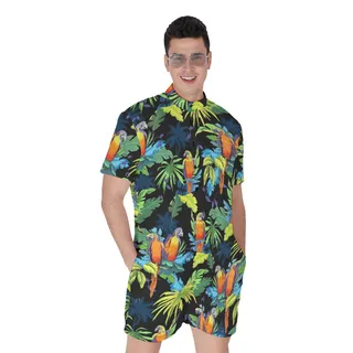 Cool Parrot Men's Hawaiian Romper