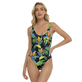 Tropical Parrot Hawaiian One Piece Swimsuit For Women