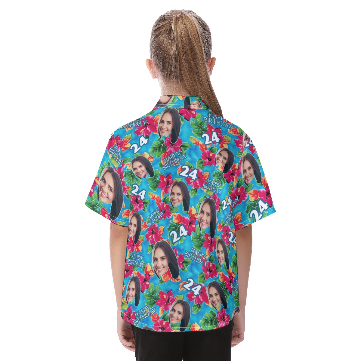 Cute Custom Face Birthday Hawaiian Shirt For Kids