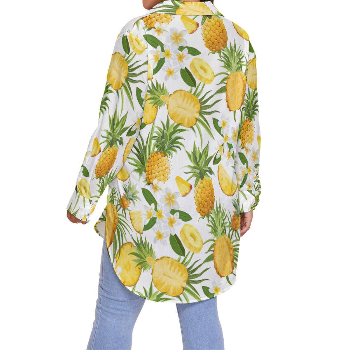 Tropical Pineapple Custom Hawaiian Plus Size Shirt With Dog Face