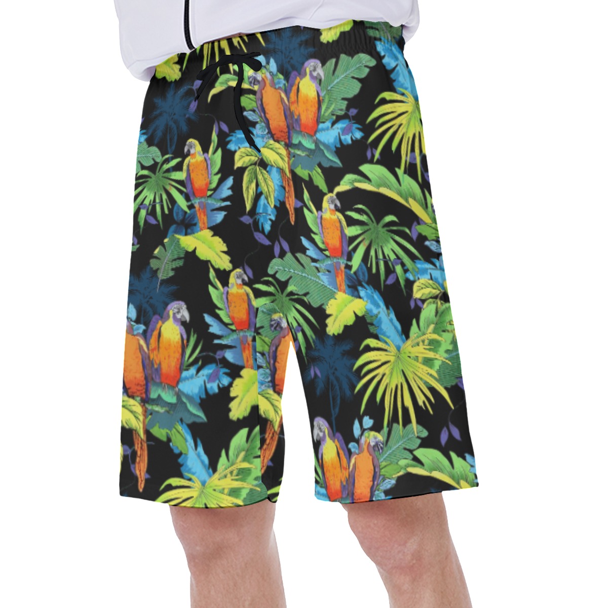Men's Tropical Parrot Hawaiian Swim Trunks