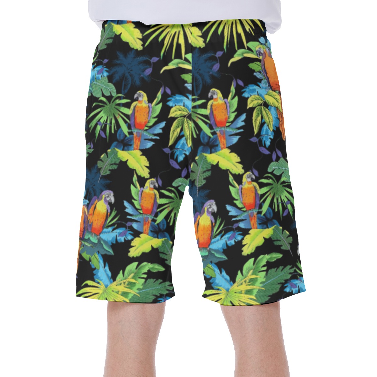 Men's Tropical Parrot Hawaiian Swim Trunks