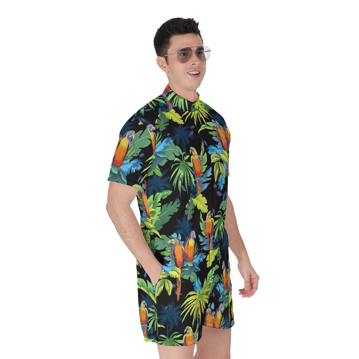 Cool Parrot Men's Hawaiian Romper