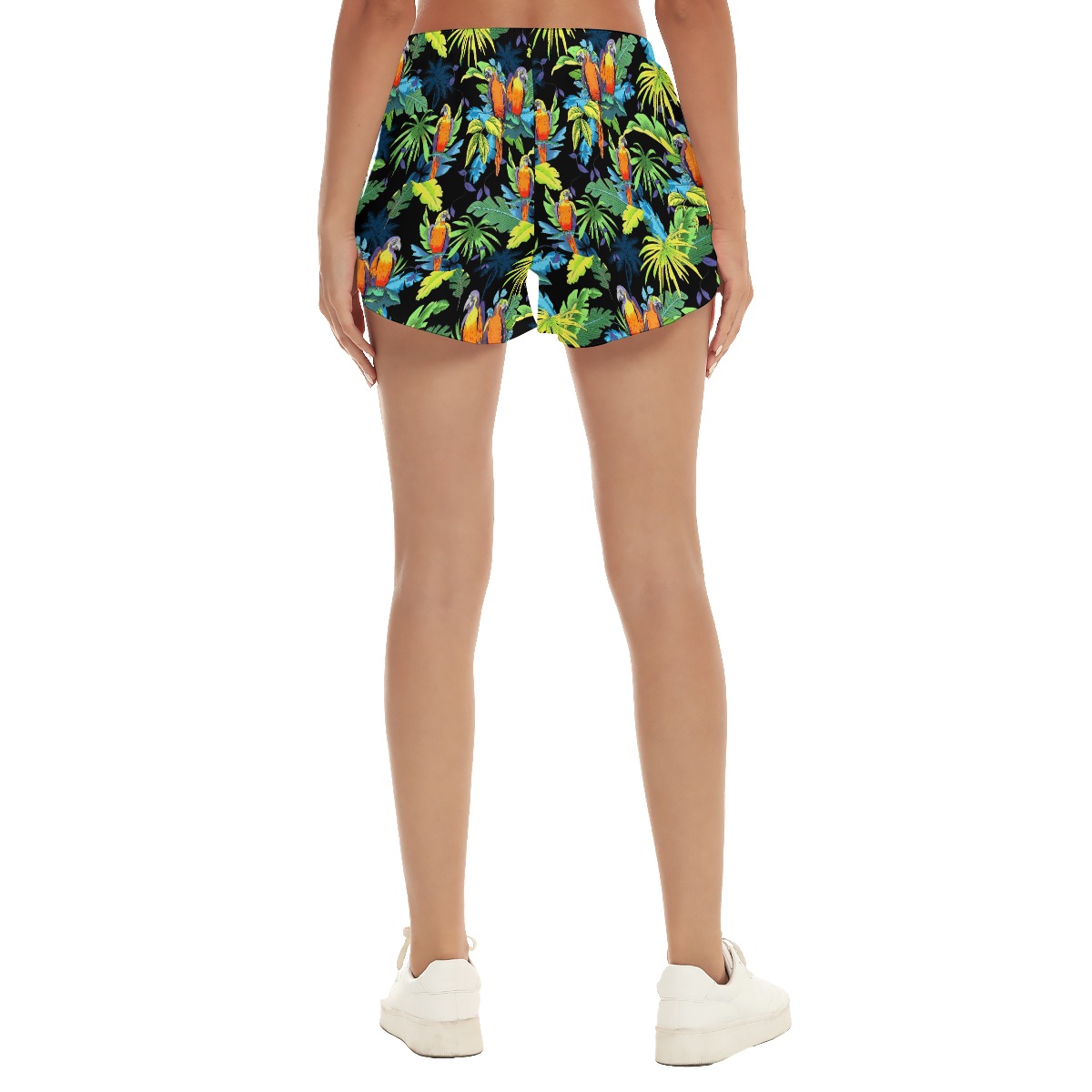 Women's Colorful Parrot Hawaiian Beach Shorts