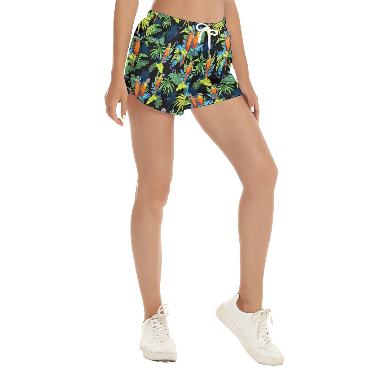 Women's Colorful Parrot Hawaiian Beach Shorts