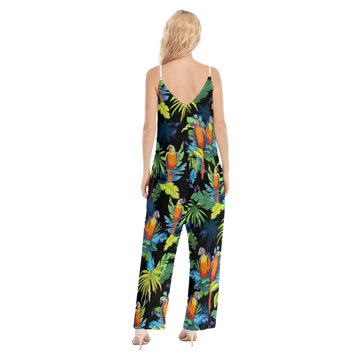 Women's Tropical Parrot Hawaiian Jumpsuit