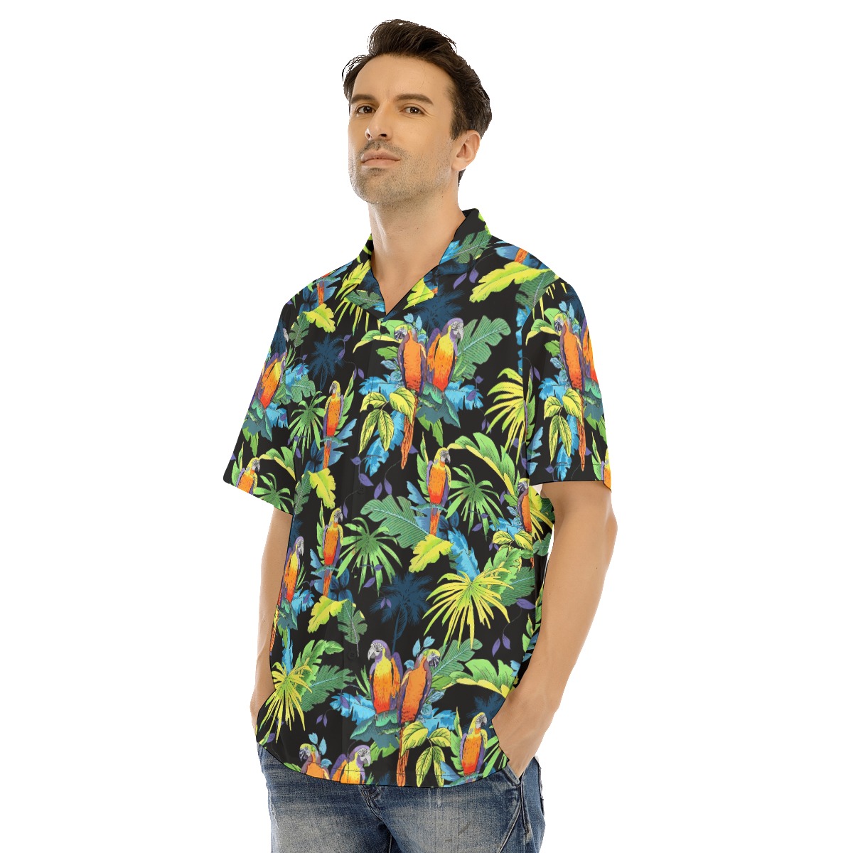 Men's Parrot Tropical Hawaiian Shirt