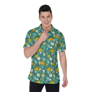 Tacosaurus Green Hawaiian Polo Shirt