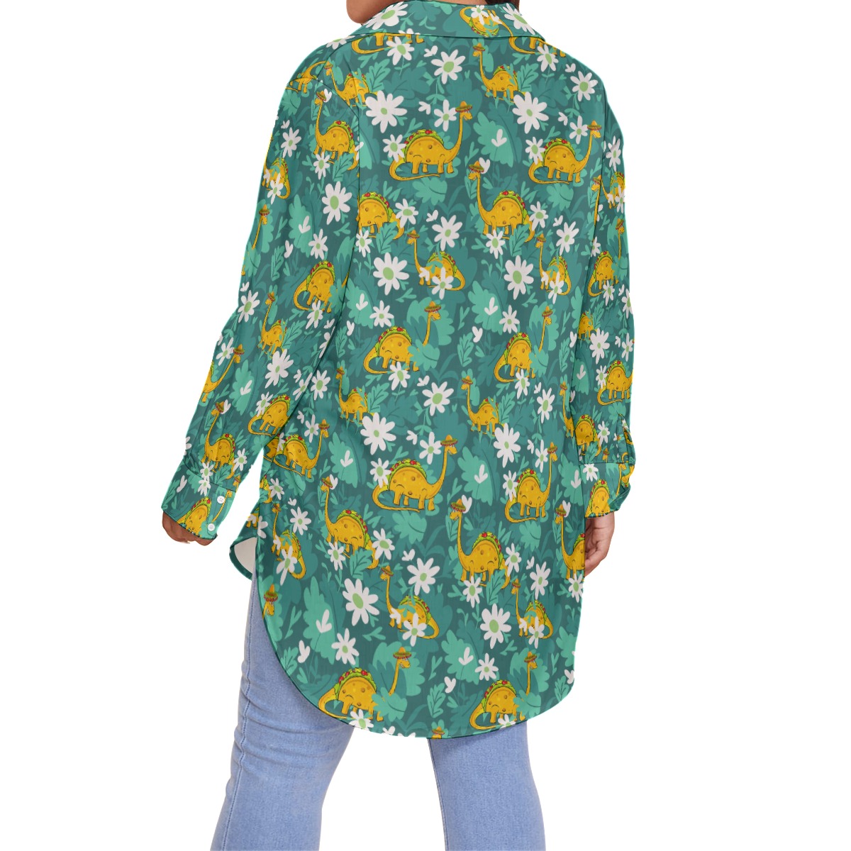 Funny Tacosaurus Hawaiian Plus Size Shirt For Women