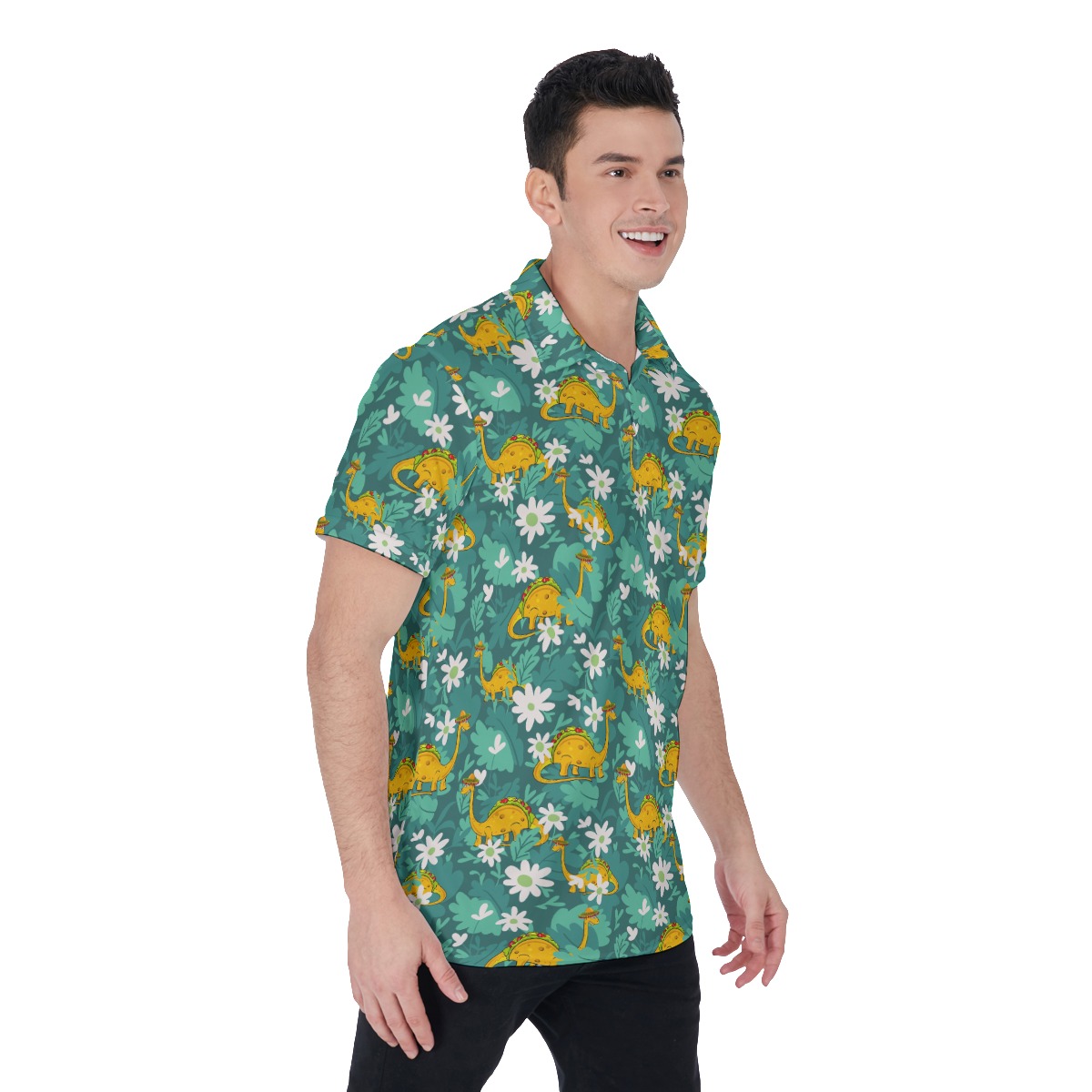 Tacosaurus Green Hawaiian Polo Shirt