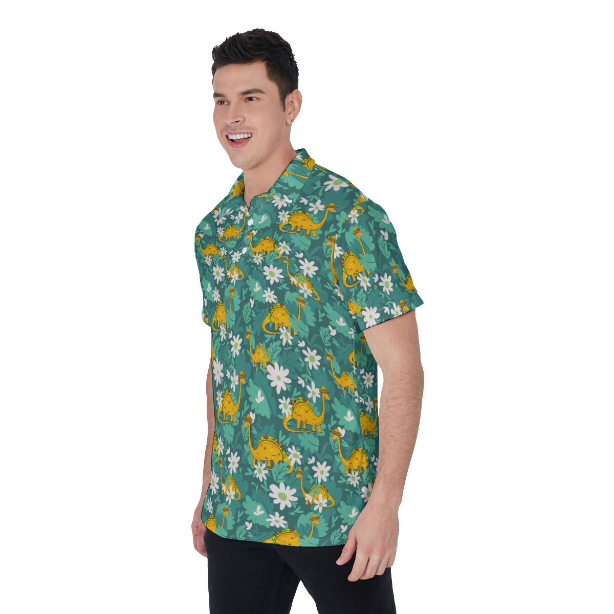 Tacosaurus Green Hawaiian Polo Shirt