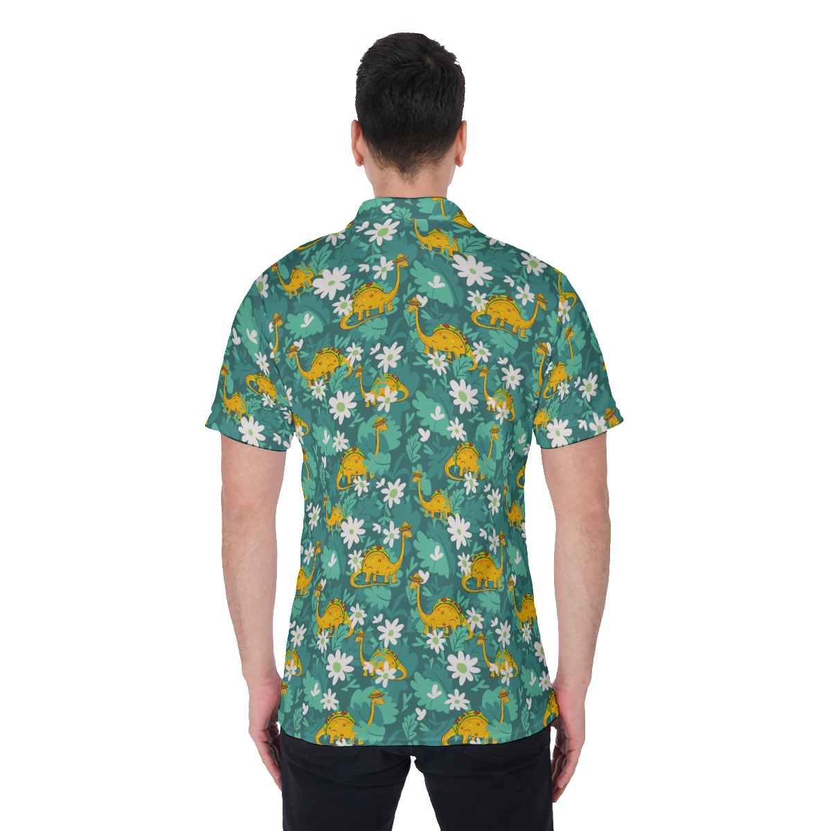 Tacosaurus Green Hawaiian Polo Shirt