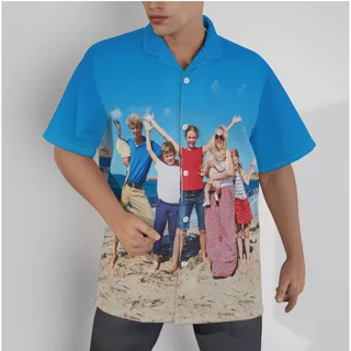 Custom Family Photo Hawaiian Shirt For Men