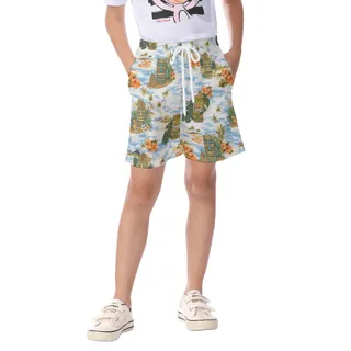 Cute Tropical Tiki Summer Beach Shorts For Kids