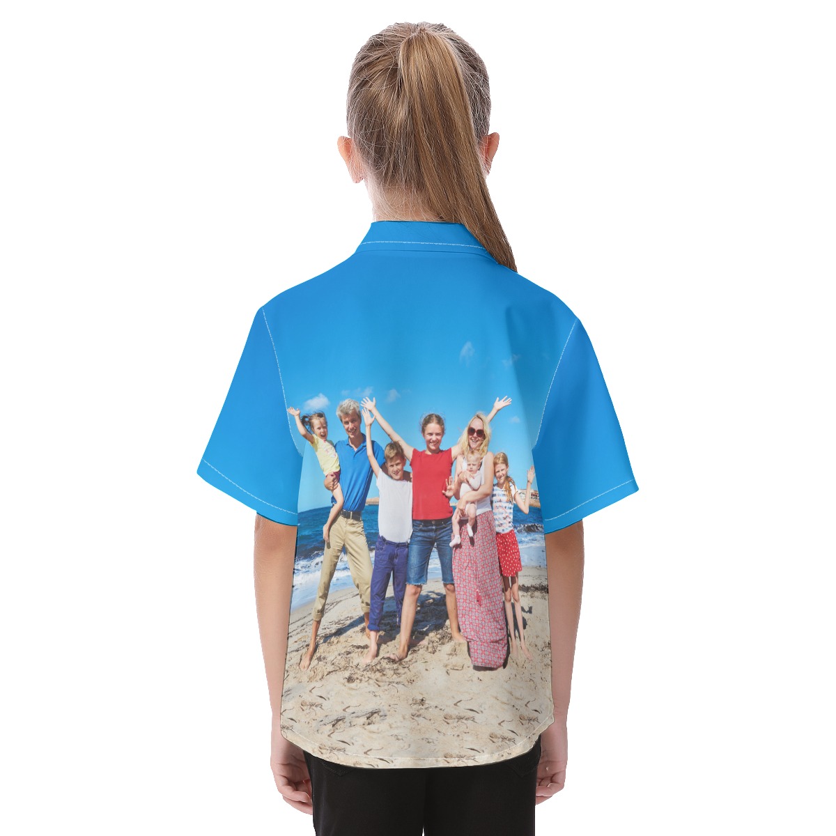 Custom Family Phot Kid's Hawaiian Shirt