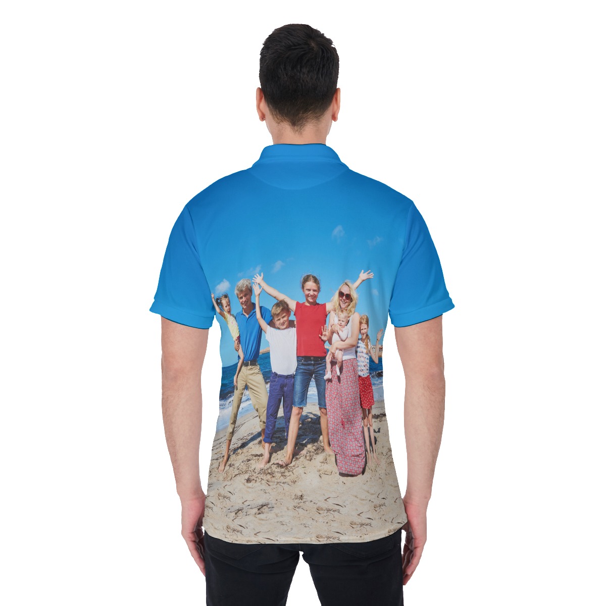 Custom Photo Hawaiian Polo Shirt For Men