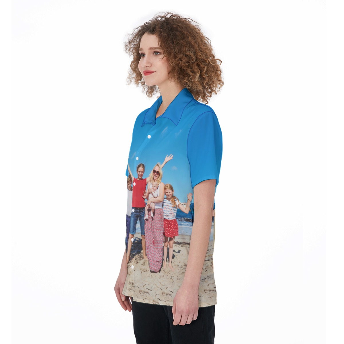 Custom Photo Family Hawaiian Shirt For Women