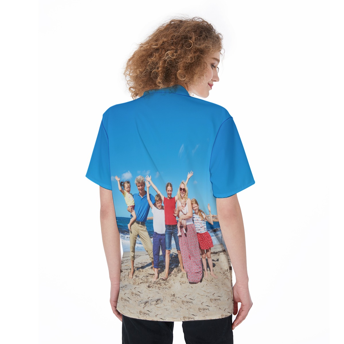 Custom Photo Family Hawaiian Shirt For Women
