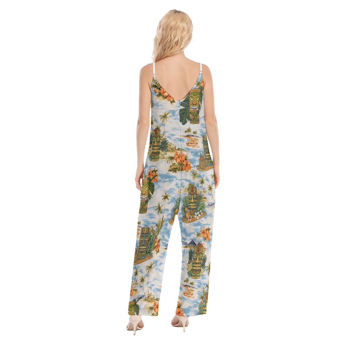 Tropical Tiki Aloha Loose Cami Jumpsuit For Women