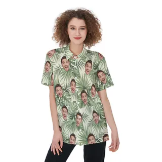 Tropical Custom Sports Team Name Hawaiian Shirt For Women