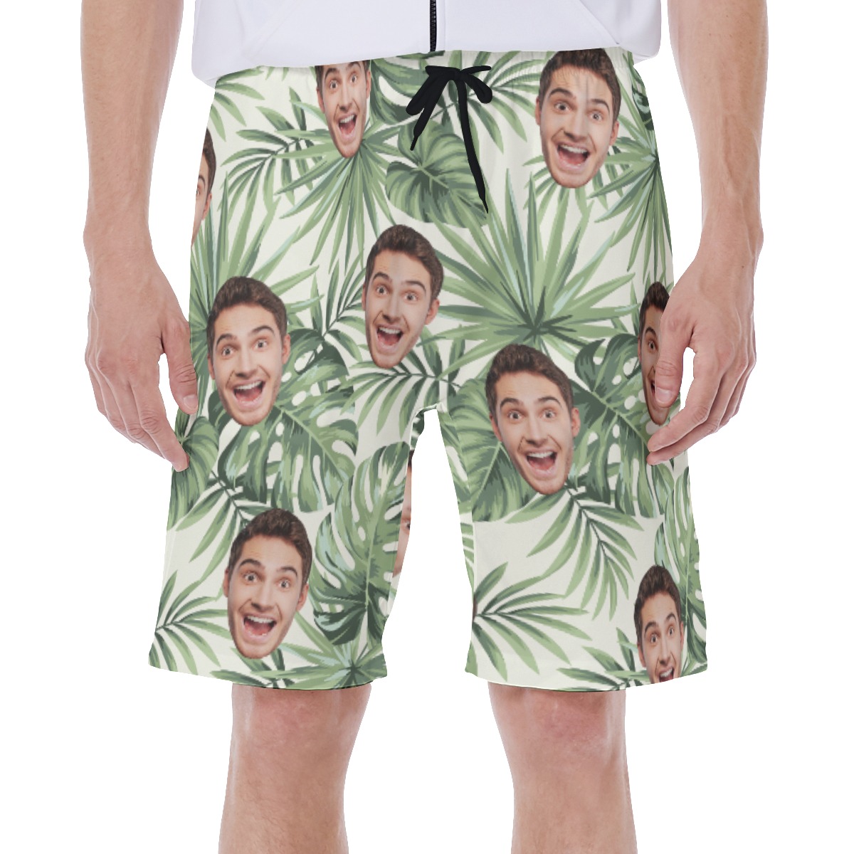 Funny Sports Team Custom Face Hawaiian Swim Trunks For Men - variant image 1