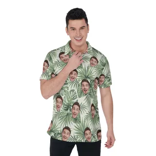 Custom Face Sports Team Polo Hawaiian Shirt