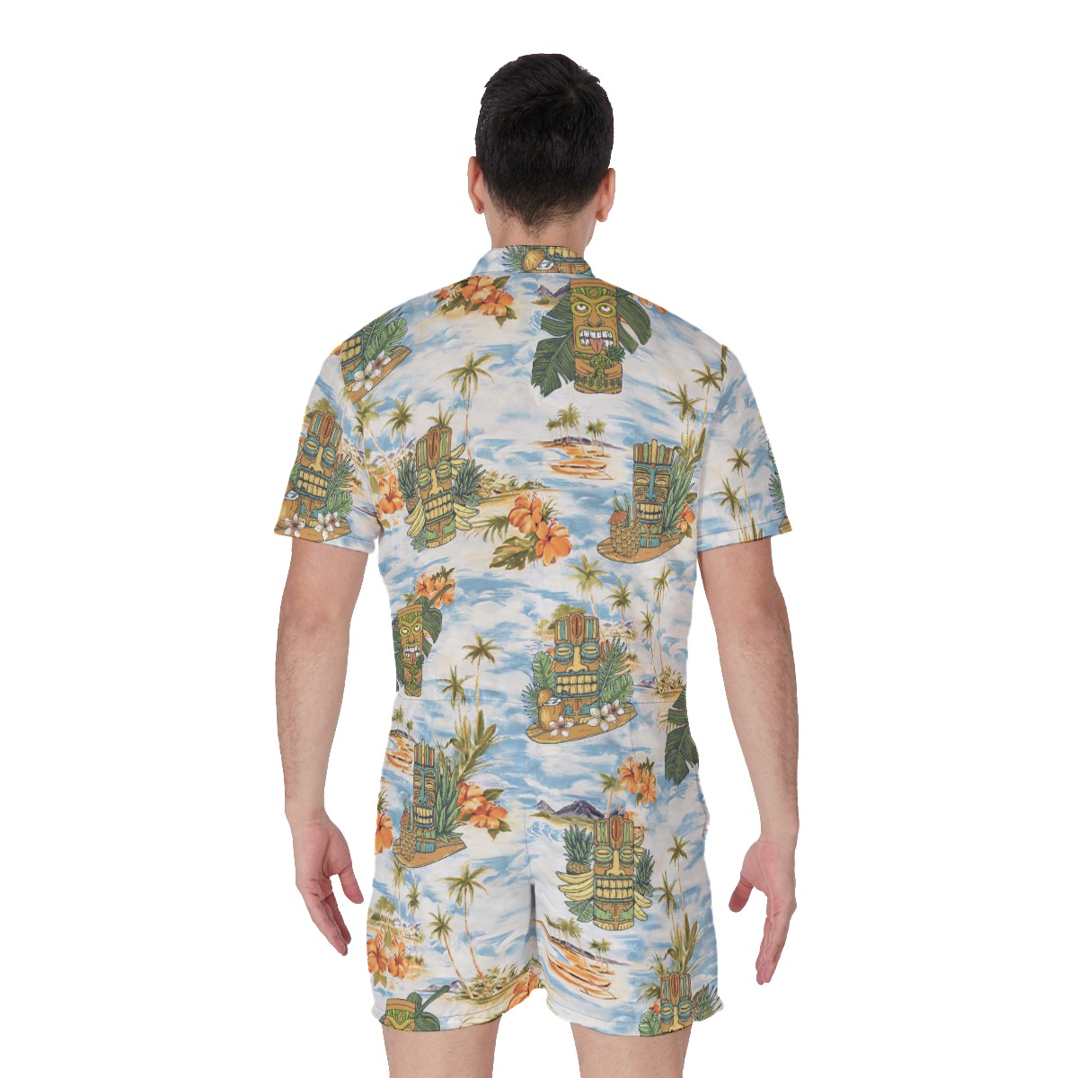 Cool Tropical Tiki Men's Hawaiian Romper