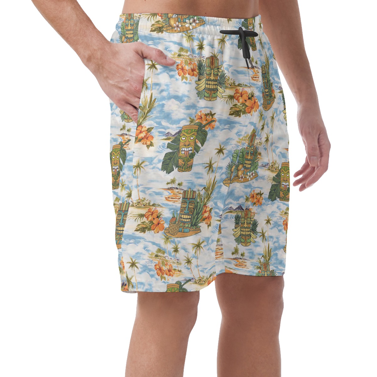 Tropical Tiki Summer Beach Shorts For Men